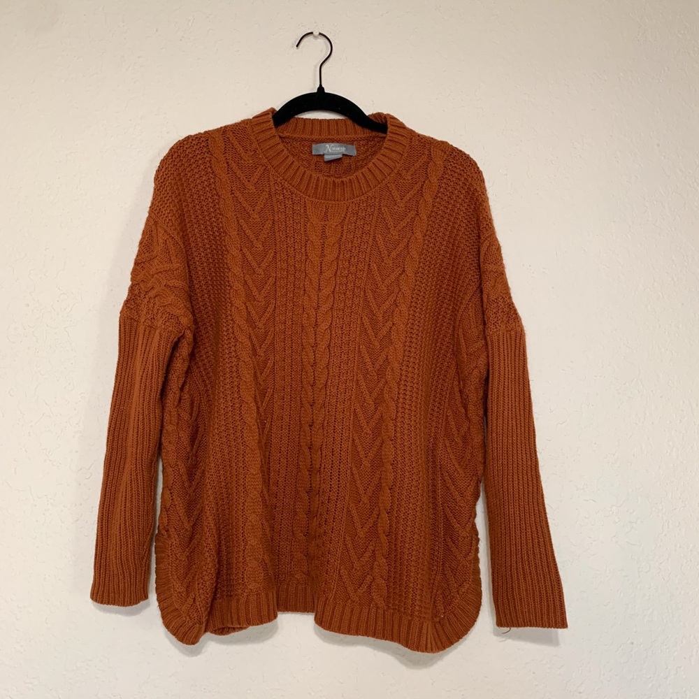 Natural Reflections Rust Knit Sweater